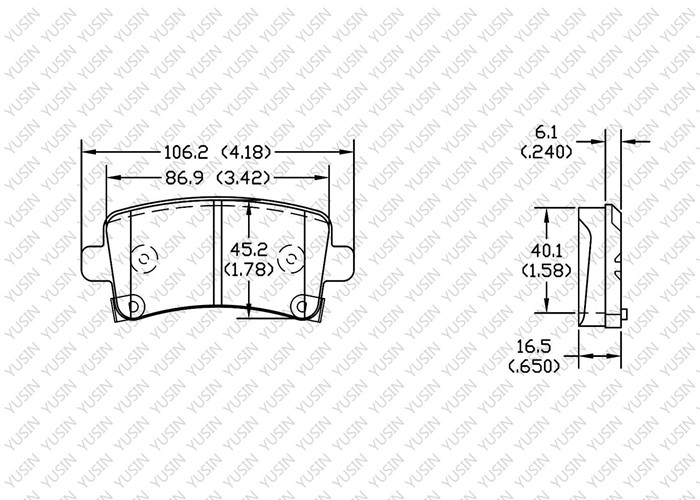 Brake pad for Volvo S60