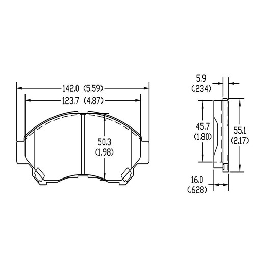 D1004 Rear Brake Pad