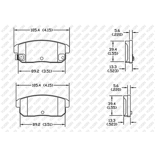 D1008 Rear Brake Pad