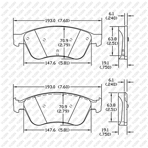 D1024 Front Brake Pad