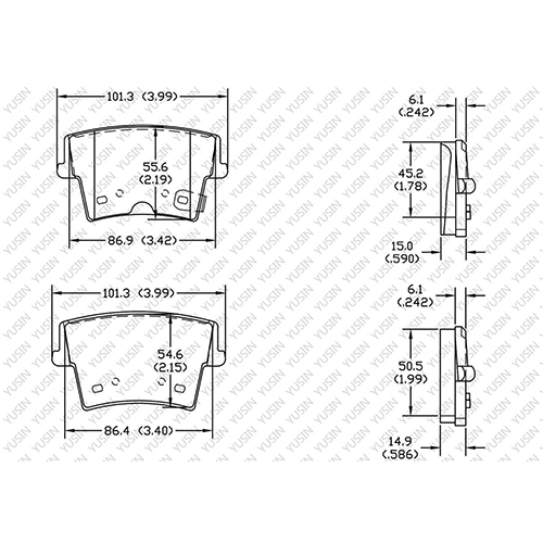 D1057 Rear Brake Pad