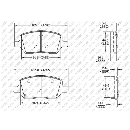 D1093 Rear Brake Pad