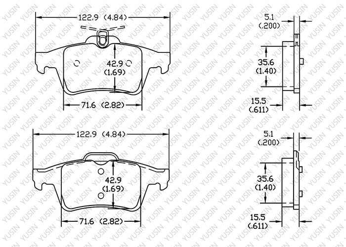 D1095 Rear Brake Pad