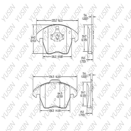 D1107 Front Brake Pad