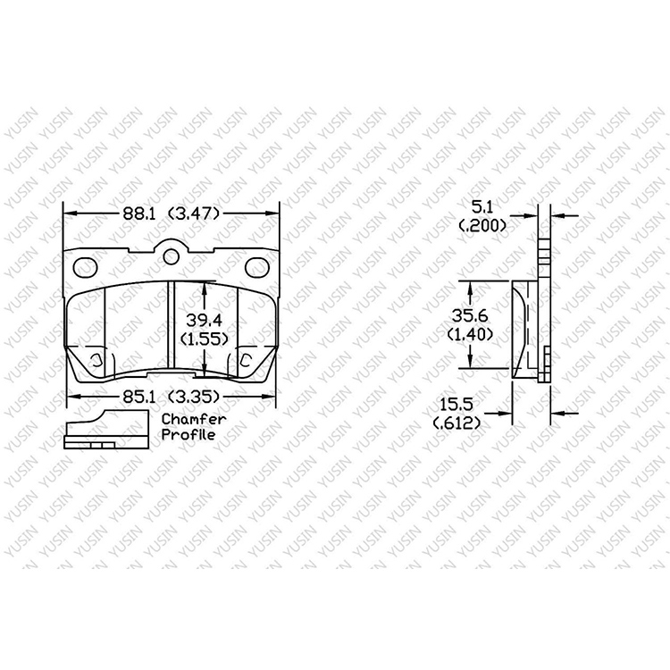 D1113 Rear Brake Pad