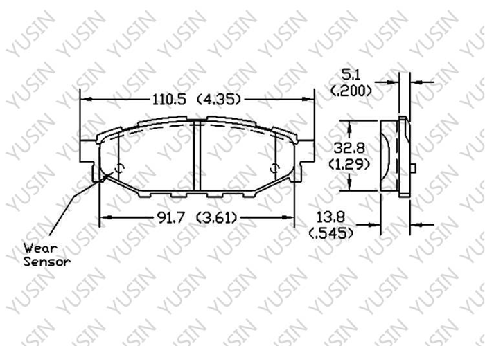 D1114 Rear Brake Pad