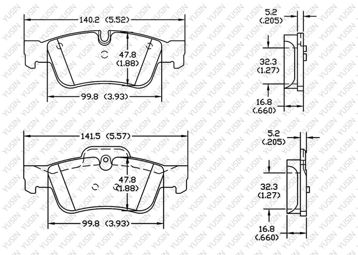 D1122 Rear Brake Pad