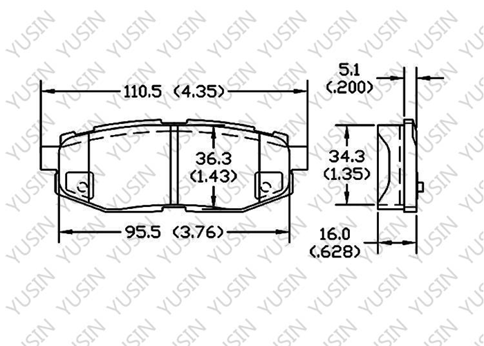 D1124 Rear Brake Pad