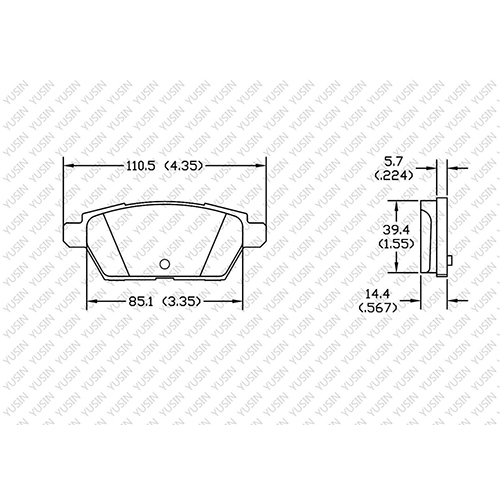 D1161 Rear Brake Pad