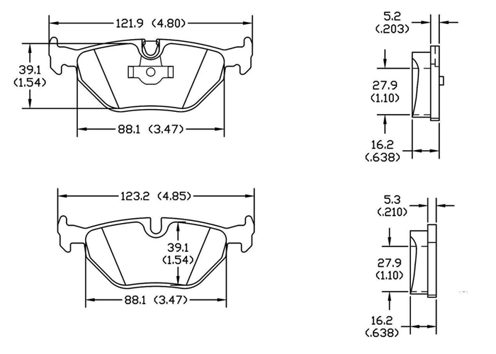 D1239 Rear Brake Pad