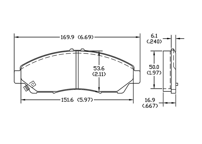 D1280 Front Brake Pad