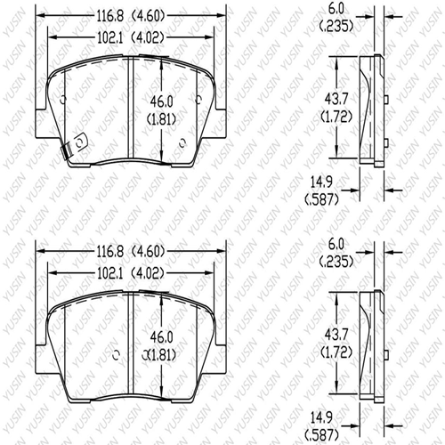 D1284 Rear brake pad