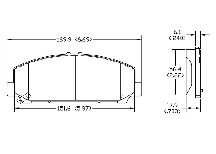 D1286 Front Brake Pad