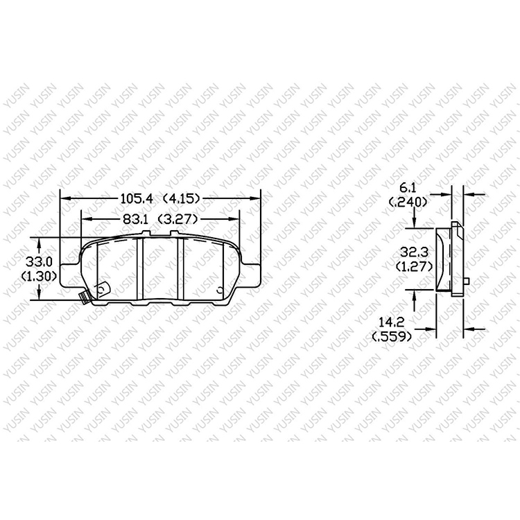 D1288 Rear Brake Pad