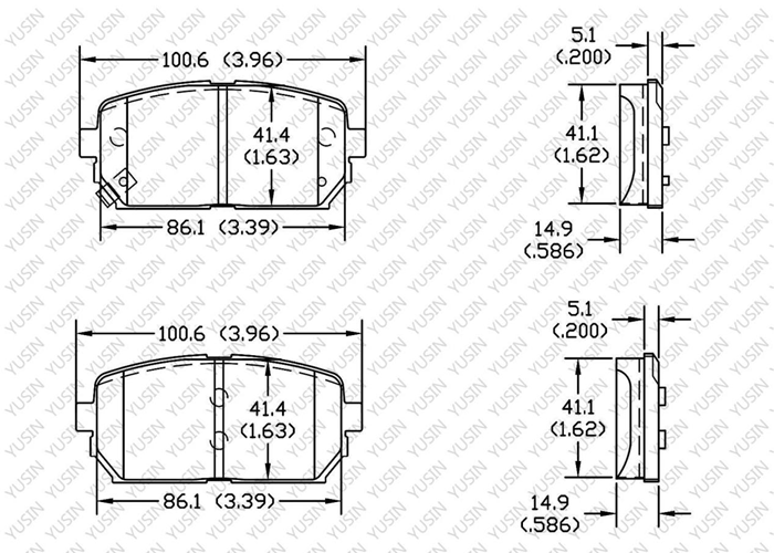 D1296 Front Brake Pad