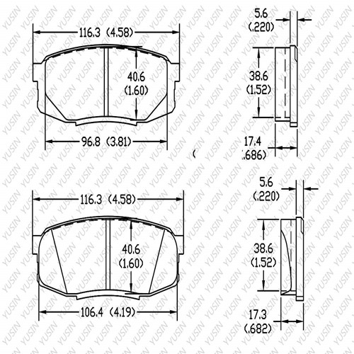 D1304 Rear Brake Pad