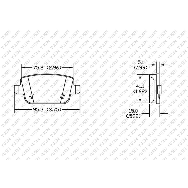 D1314 Rear Brake Pad