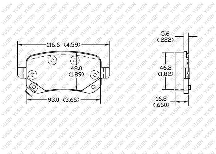 D1326 Rear Brake Pad