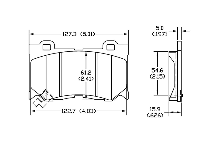 D1346 Front Brake Pad