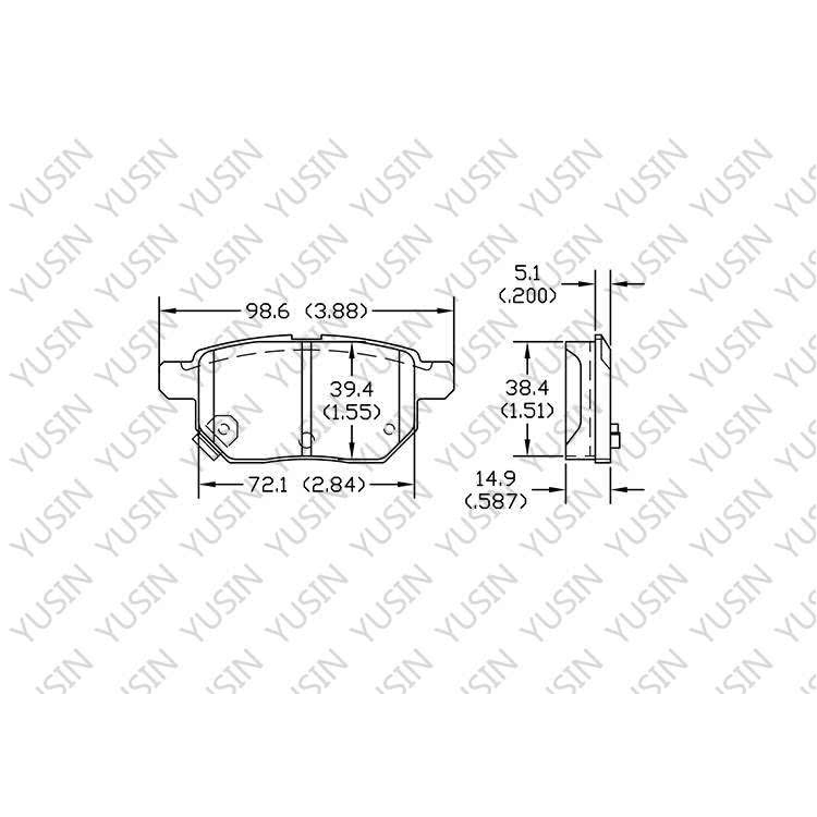 D1354 Rear Brake Pad