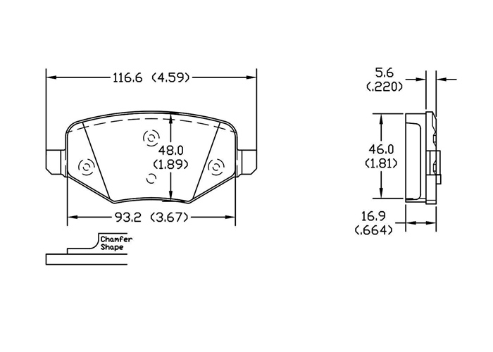 D1377 Rear Brake Pad