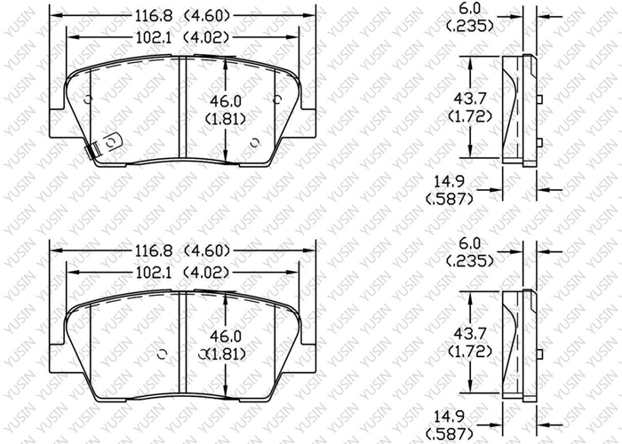 D1387 Rear brake pad