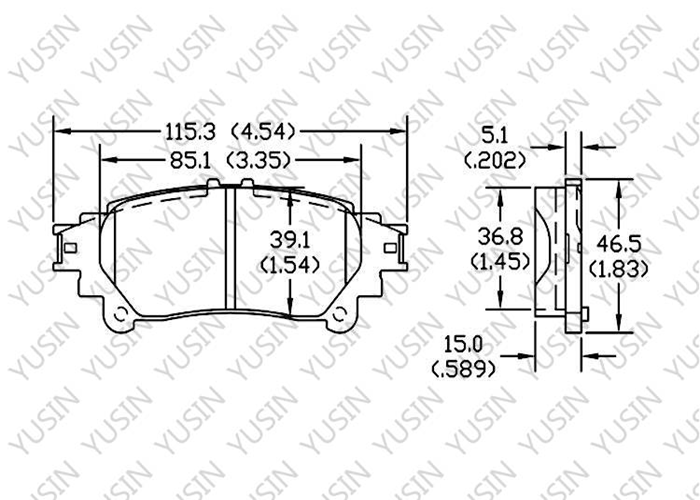 D1391 Rear brake pad