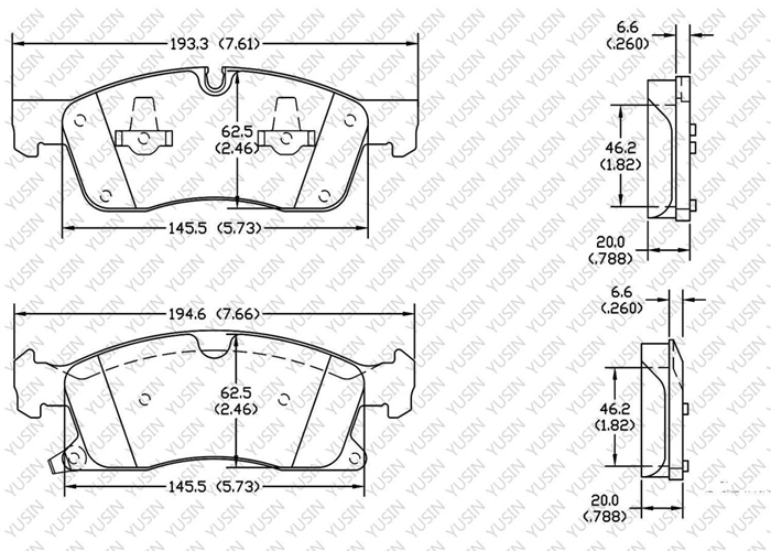 D1455 Front Brake Pad