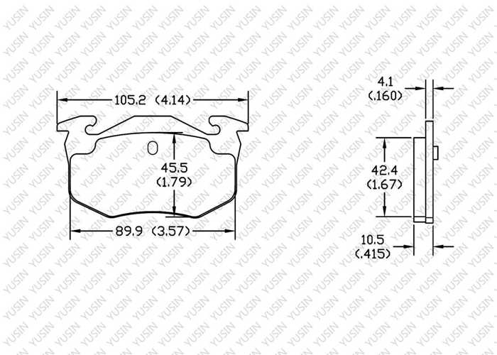 D1458 Rear Brake Pad