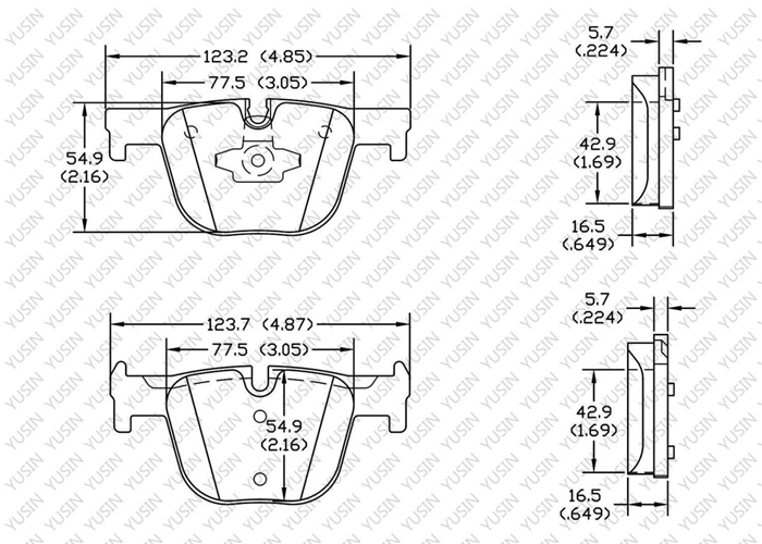 D1610 Rear Brake Pad