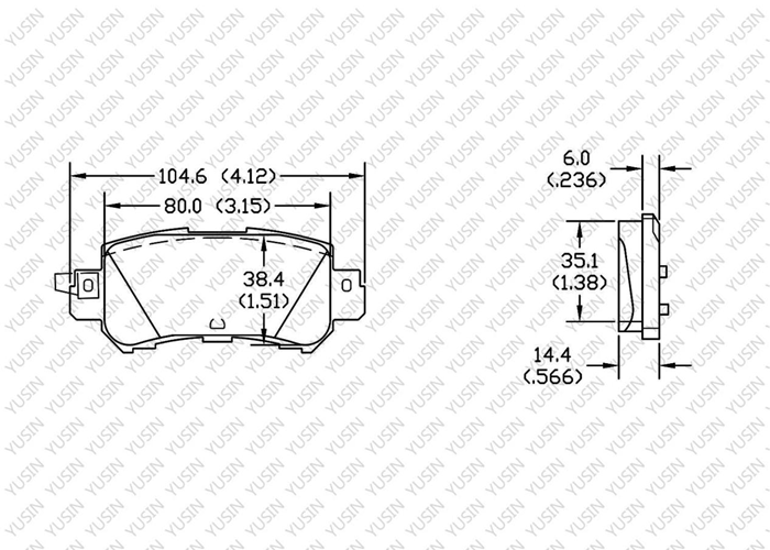 D1624 Rear brake pad