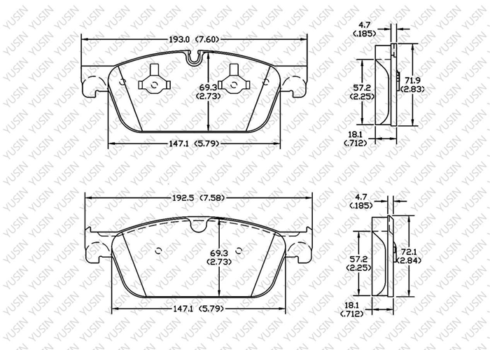 D1636 Front Brake Pad