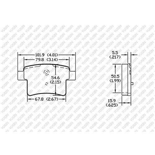 D1662 Rear Brake Pad