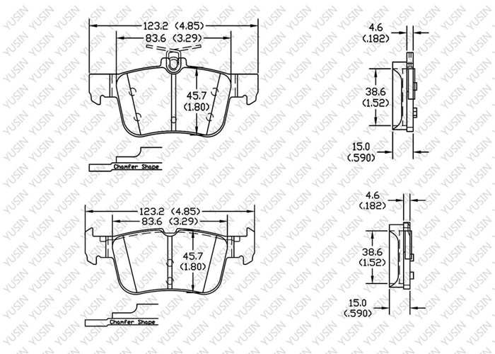 D1665 Rear Brake Pad