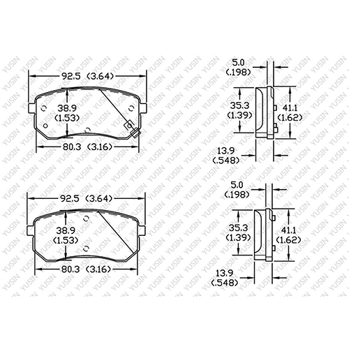 D1714 Rear Brake Pad