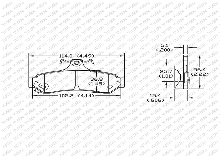 D1727 Rear Brake Pad