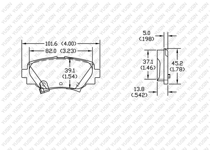 D1729 Rear Brake Pad