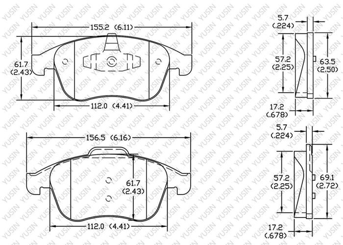 D1756 Front Brake Pad