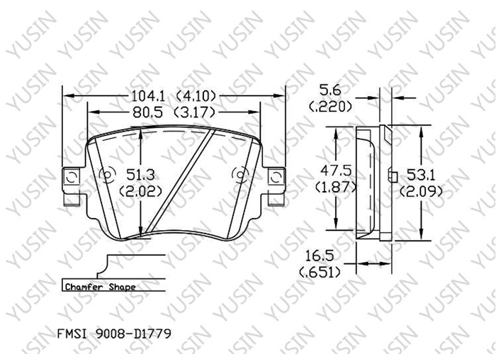 D1779 Rear Brake Pad