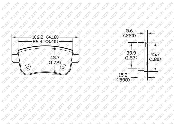 D1820 Rear Brake Pad