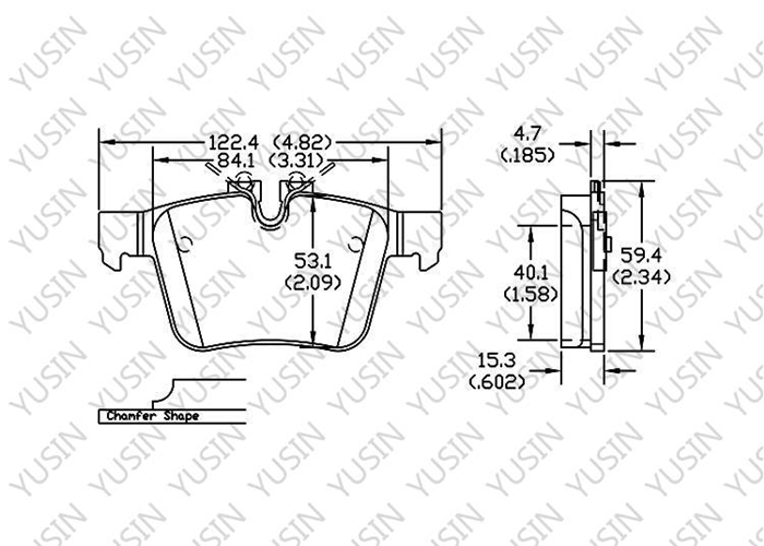 D1821 Rear Brake Pad