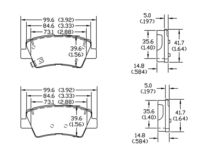 D1848 Rear Brake Pad