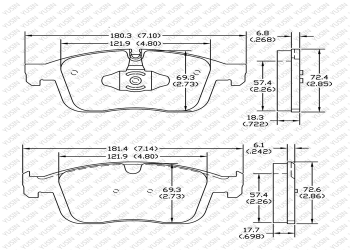 D1866 Front Brake Pad