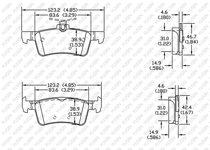 D1890 Rear Brake Pad