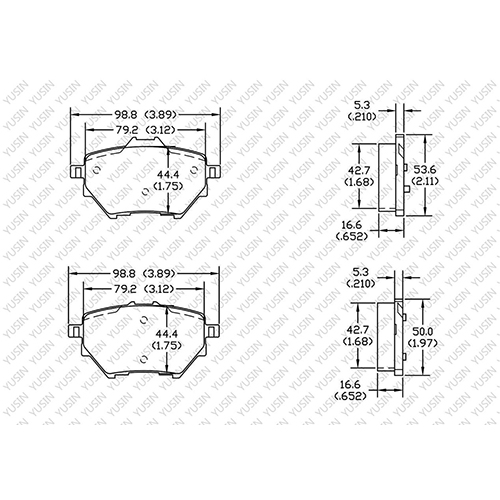 D1891 Rear Brake Pad