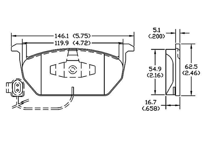 D1968 Front Brake Pad