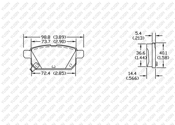 D2007 Rear Brake Pad