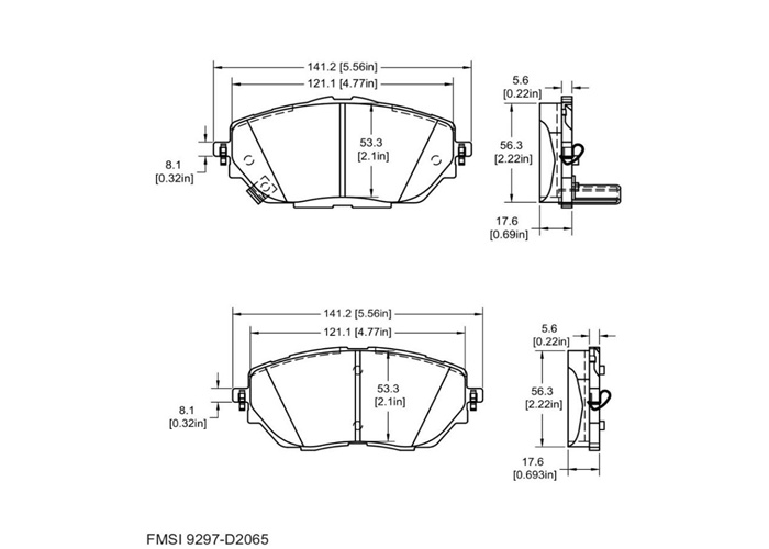 D2065 Front Brake Pad