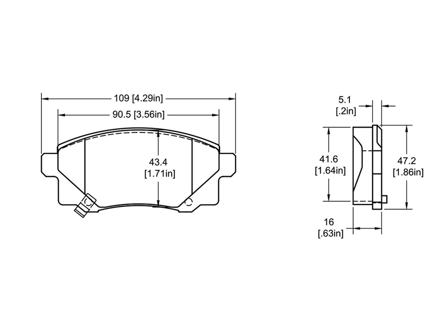 D2109-9343 Front Brake Pad for Suzuki