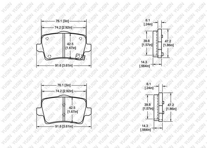 D2111 Rear Brake Pad